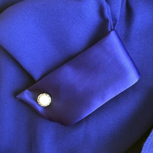VINTAGE Blazer in Royal Blue Size 5 - Picture 9 of 10